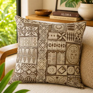 hawaiian print throw pillow