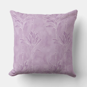 hawaiian print ti leaf plants throw pillow