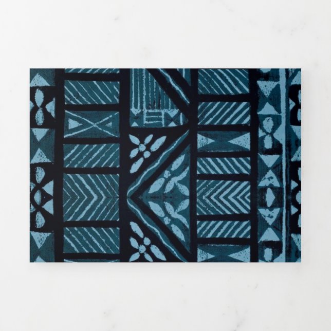 Hawaiian Print Tri-Fold Holiday Card (Cover)