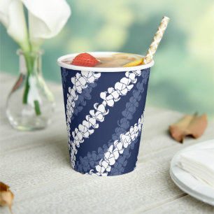 Hawaiian Puakenikeni lei Paper Cups
