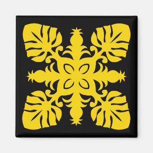 HAWAIIAN QUILT magnet- pineapple Magnet