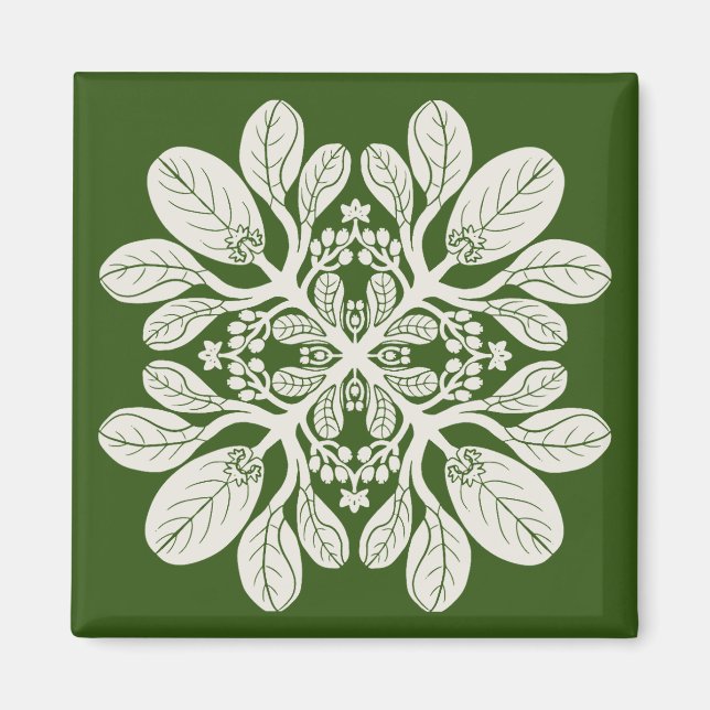 Hawaiian Quilt Naupaka Magnet (Front)