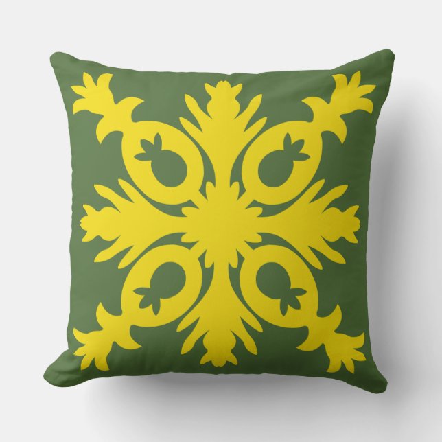 HAWAIIAN QUILT PILLOW- pineapple Cushion (Front)