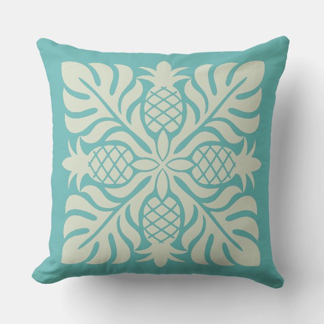 Hawaiian Quilt Pineapple Cushion (Front)