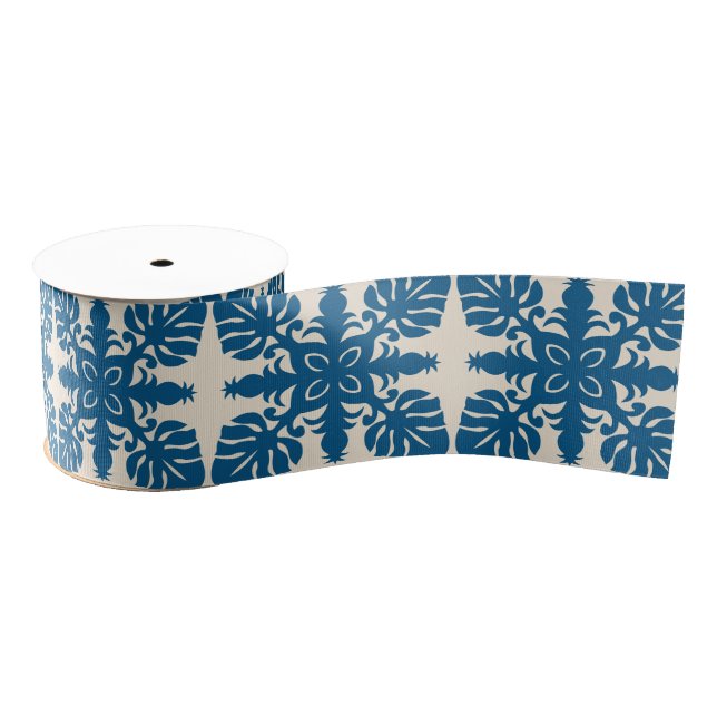 HAWAIIAN QUILT ribbon Grosgrain Ribbon (Spool)
