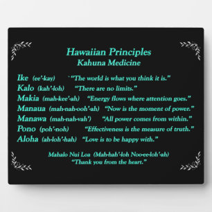 Hawaiian quotes Plaque