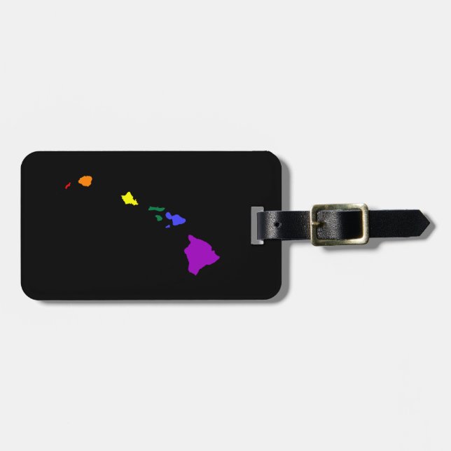 Hawaiian Rainbow Luggage Tag (Front Horizontal)