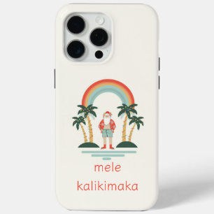 Hawaiian/Rainbow/Palms Santa iPhone 15 Pro Max Case