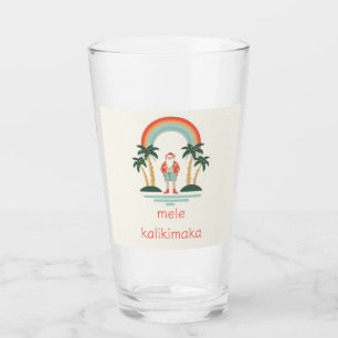 Hawaiian/Rainbow/Palms Santa Glass