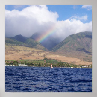 Hawaiian rainbow poster
