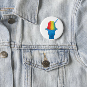 Hawaiian Rainbow Shave Ice Frozen Dessert Hawaii 6 Cm Round Badge