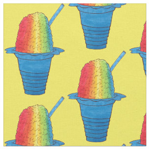 Hawaiian Rainbow Shave Ice Frozen Dessert Hawaii Fabric