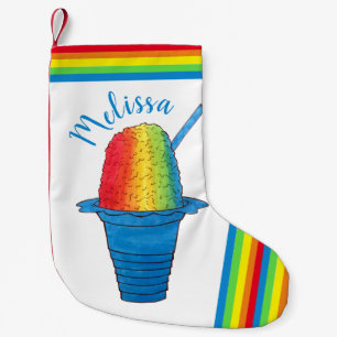 Hawaiian Rainbow Shave Ice Frozen Dessert Hawaii Small Christmas Stocking