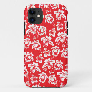Hawaiian Red Flowers iPhone 11 Case