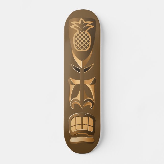 Hawaiian Rest Totem  Statue Skateboard Deck (Front)