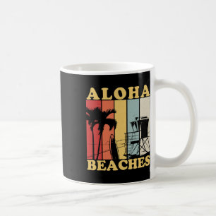 Hawaiian Retro 80's Style Aloha Beaches Surf Vacat Coffee Mug