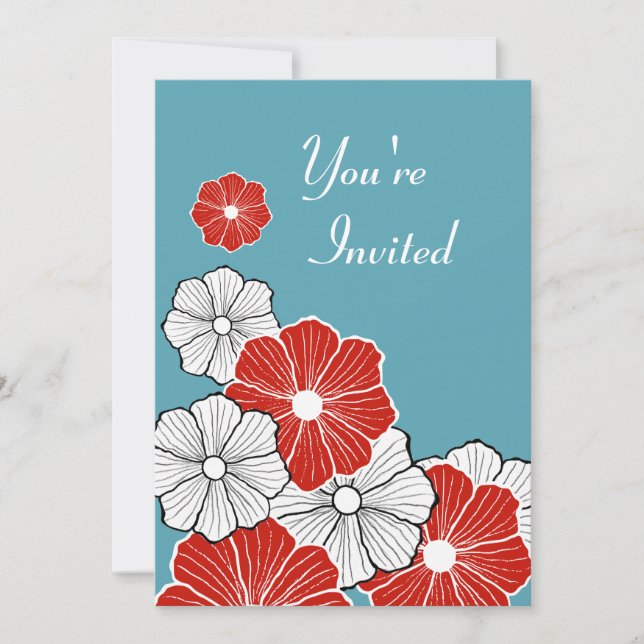 Hawaiian Retro  Invitations (Front)