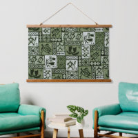 Hawaiian Sailing Canoe and Honu Tapa