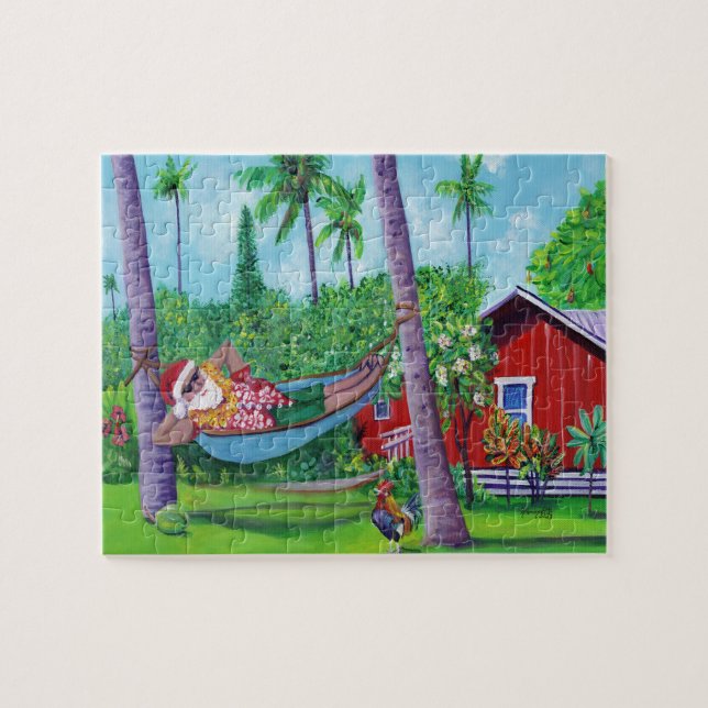 Hawaiian Santa Claus Jigsaw Puzzle (Horizontal)