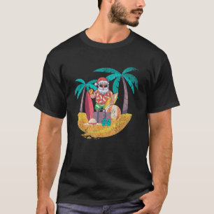 Hawaiian Santa Tropical Summer Surfing Christmas I T-Shirt