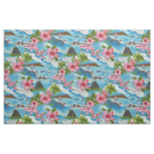 Hawaiian Scene Fabric