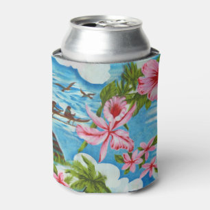 Hawaiian Scenes Can Cooler