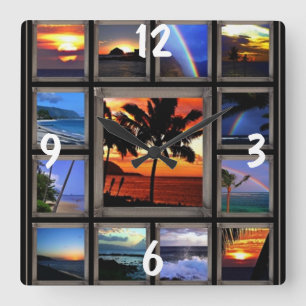 Hawaiian scenes Wall Clock