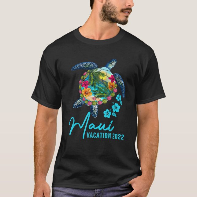 Hawaiian Sea Turtle Maui Matching Family Vacation  T-Shirt (Front)
