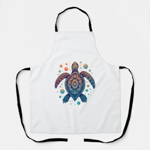Hawaiian Sea Turtle Tie-Dye Hawaii Vacation Beach Apron