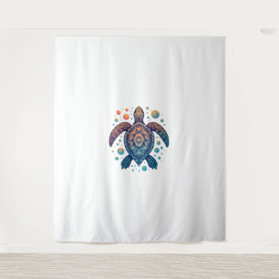 Hawaiian Sea Turtle Tie-Dye Hawaii Vacation Beach Tapestry