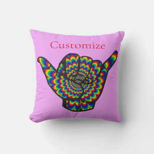 Hawaiian Shaka Psychedelic Thunder_Cove Cushion