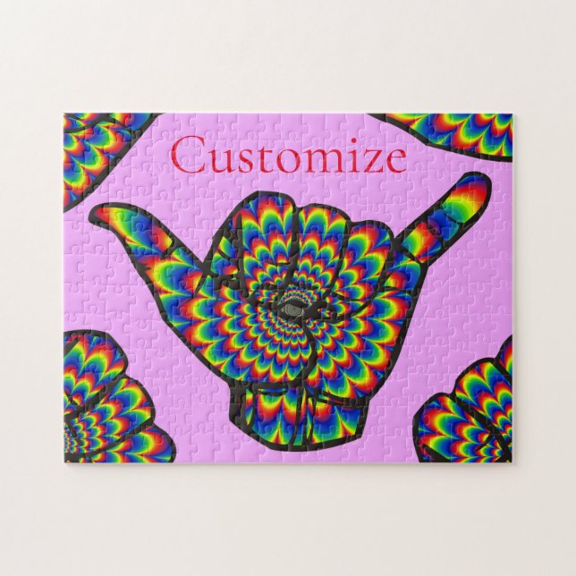 Hawaiian Shaka Psychedelic Thunder_Cove Jigsaw Puzzle (Horizontal)
