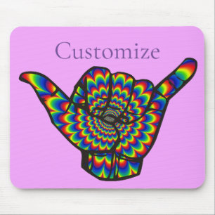 Hawaiian Shaka Psychedelic Thunder_Cove Mouse Pad