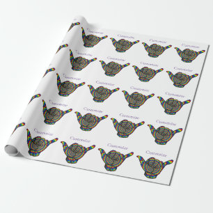 Hawaiian Shaka Psychedelic Thunder_Cove Wrapping Paper