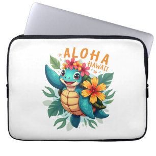 Hawaiian-Shirt Aloha Hawaii Sea Turtle Girl Women Laptop Sleeve