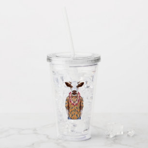 Hawaiian Shirt Cow Acrylic Tumbler