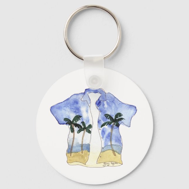 Hawaiian Shirt Keychain (Front)