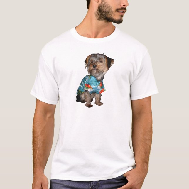 Hawaiian Shirt Yorkie Tee (Front)