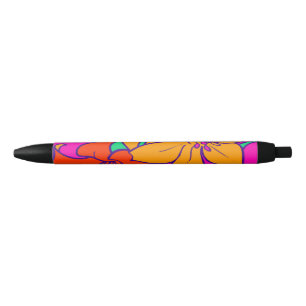 Hawaiian Style Black Ink Pen