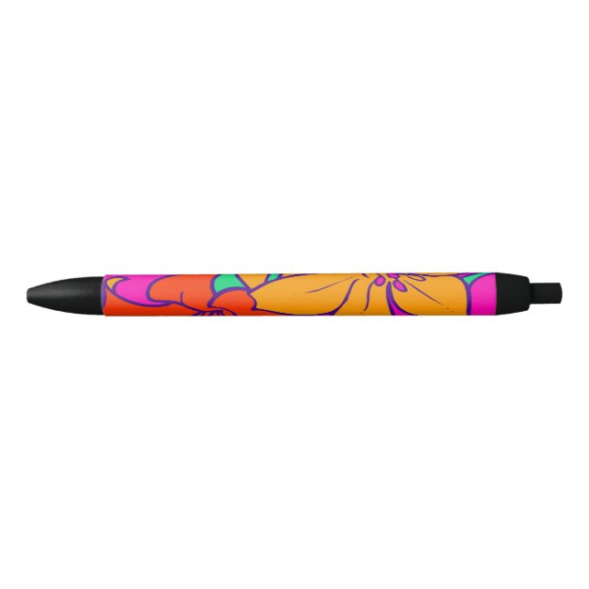 Hawaiian Style Black Ink Pen (Front)