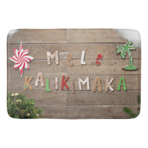 Hawaiian Style Gingerbread Greeting Bath Mat