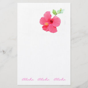 Hawaiian Style Hibiscus Stationery Customise-able