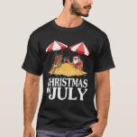 Hawaiian Summer Party Santa Reindeer Christmas In  T-Shirt<br><div class="desc">Hawaiian Summer Party Santa Reindeer Christmas In July Funny</div>