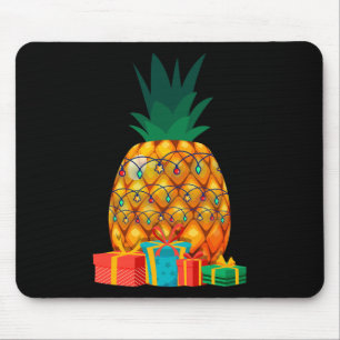 Hawaiian Summer Tropical Fruit Pineapple Christmas Mouse Pad