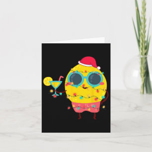 Hawaiian Summer Tropical Xmas Lemon Funny Christma Card