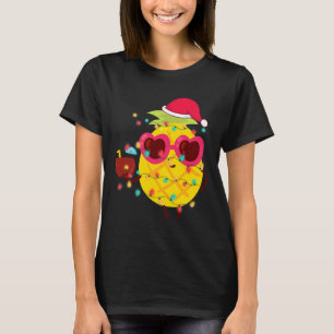 Hawaiian Summer Tropical Xmas Pineapple Christmas T-Shirt