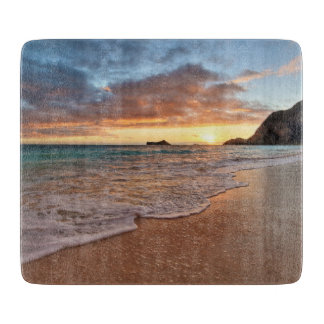 Hawaiian Sunrise Glass Cutting Board
