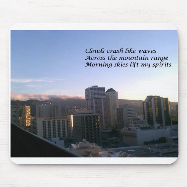 Hawaiian Sunrise Haiku Mouse Pad (Front)