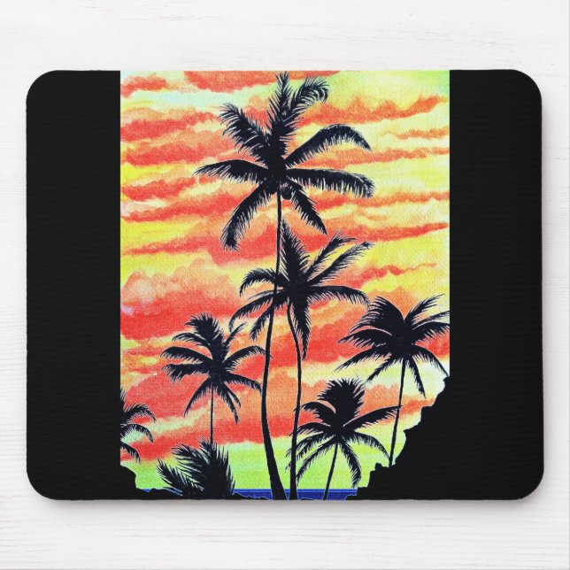 Hawaiian Sunset Coco Palms Mouse Pad (Front)