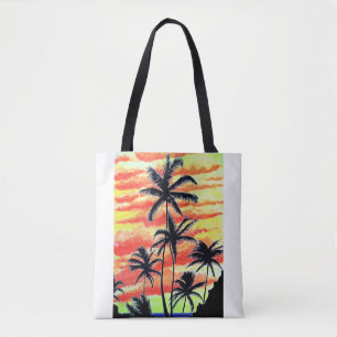 Hawaiian Sunset Coco Palms Tote Bag